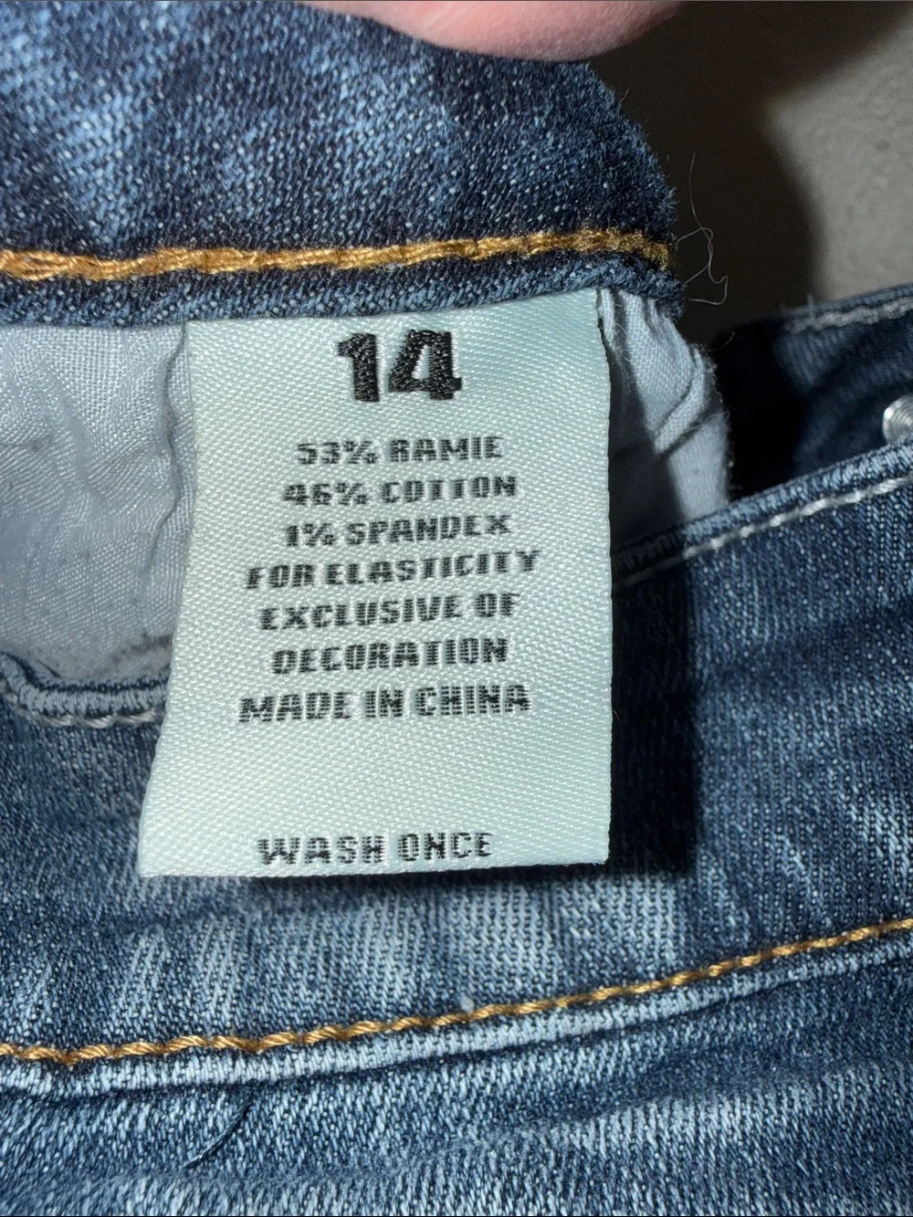 Zanadi Distressed Blue Jean Shorts Jorts 14 Long line Y2K Streetwear
